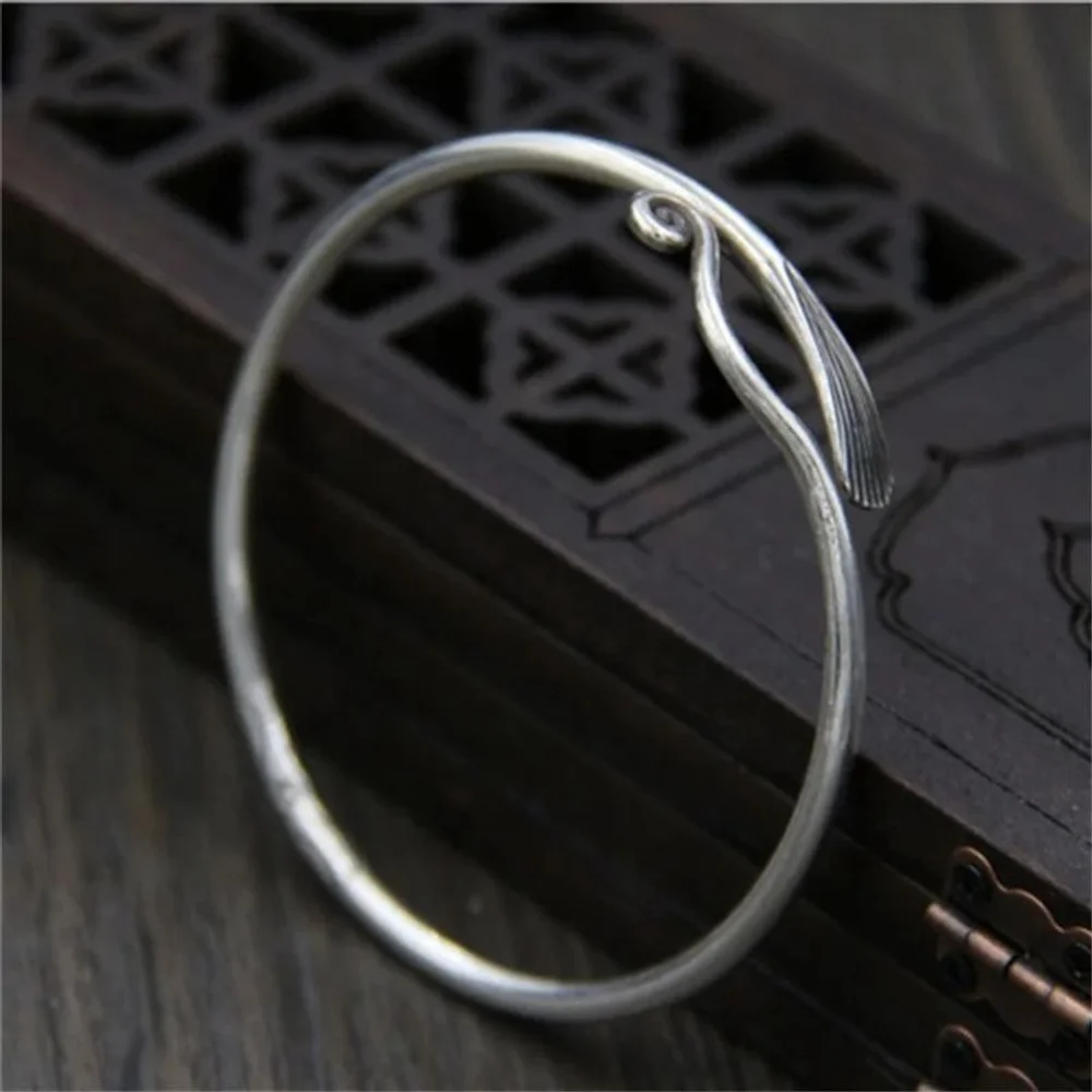 NEW Wrap Feather Ring |‎ 925 Sterling Silver Adjustable Bracelet